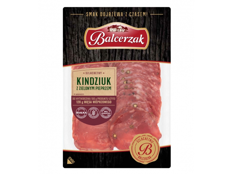Kindziuk z zielonym pieprzem 80 g