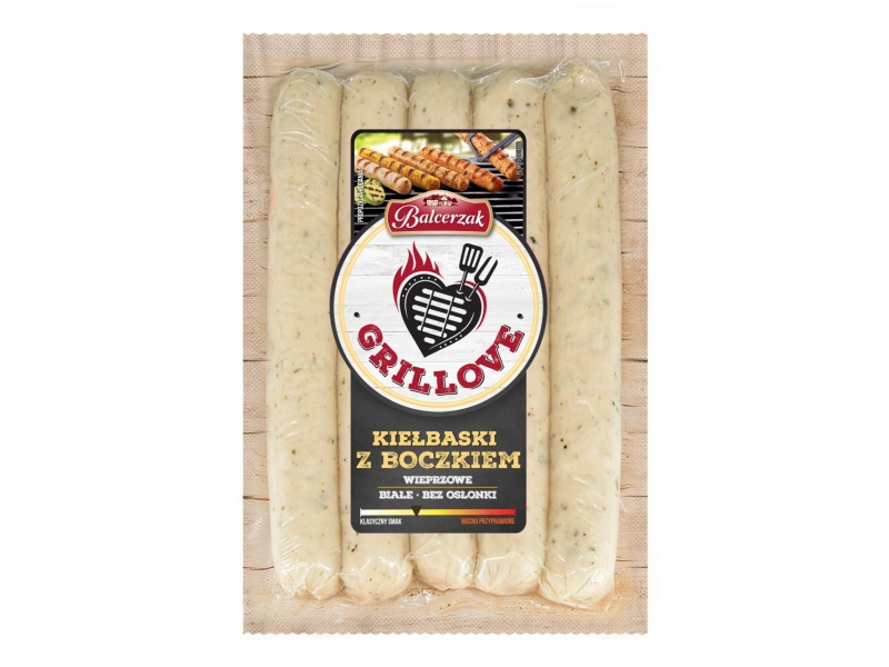 Kiełbaski z boczkiem 250 g